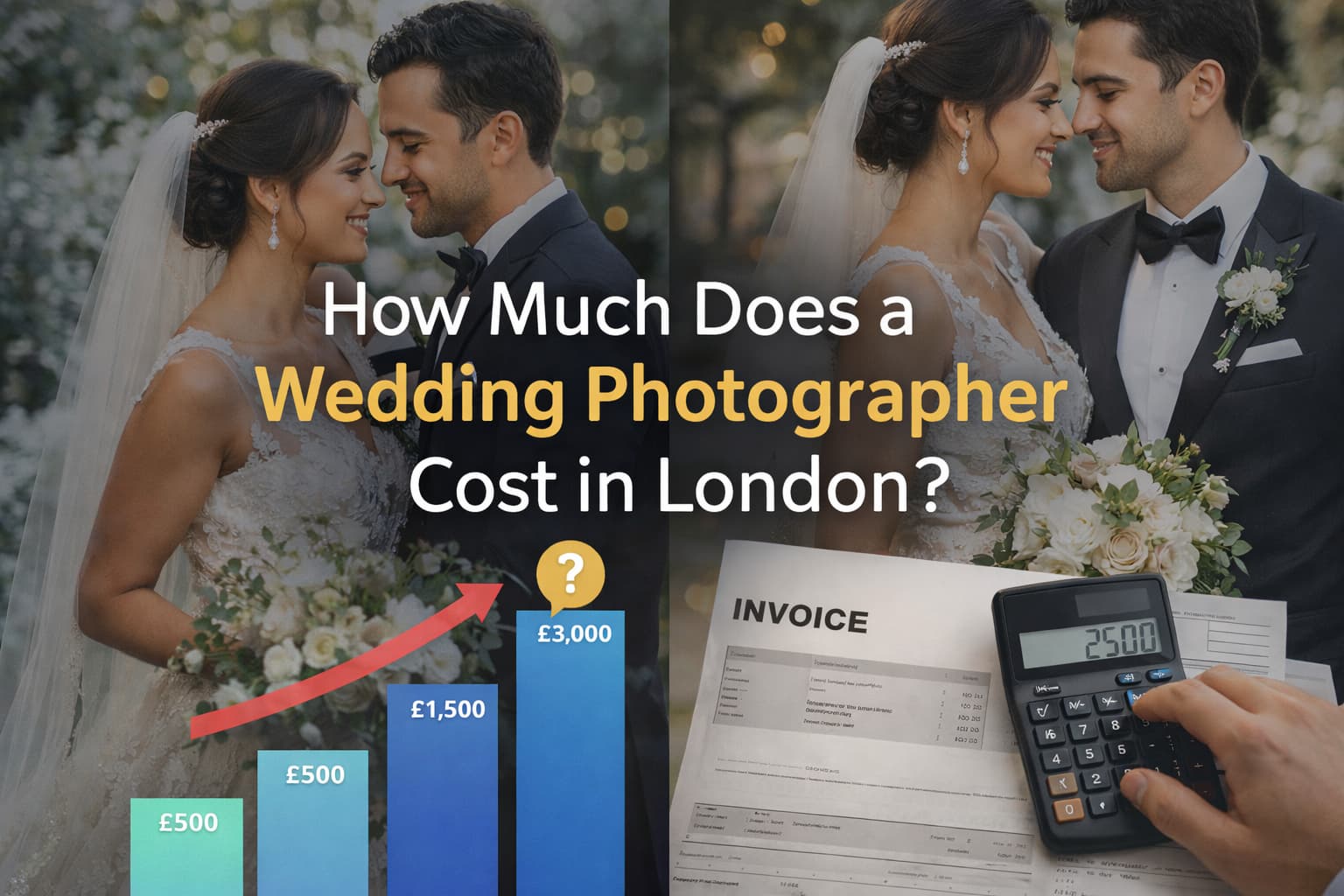 Wedding photographer cost in London guide explaining typical London wedding photography prices