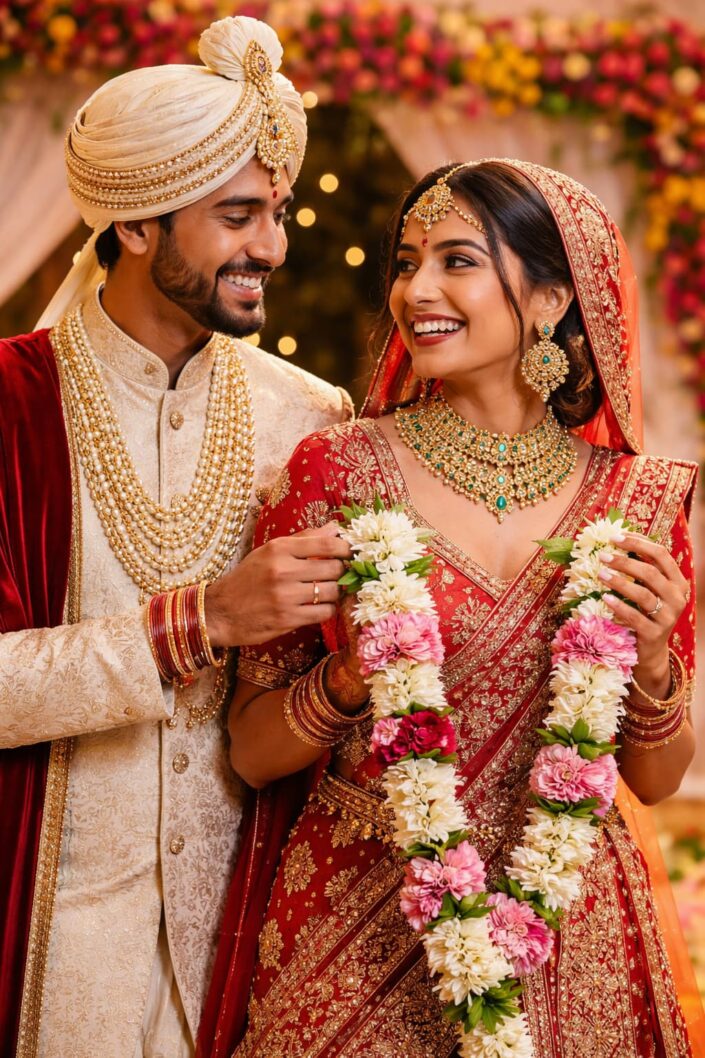 Bride and groom during an Asian wedding ceremony in London photographed by Dare Photography for a guide to Asian wedding traditions