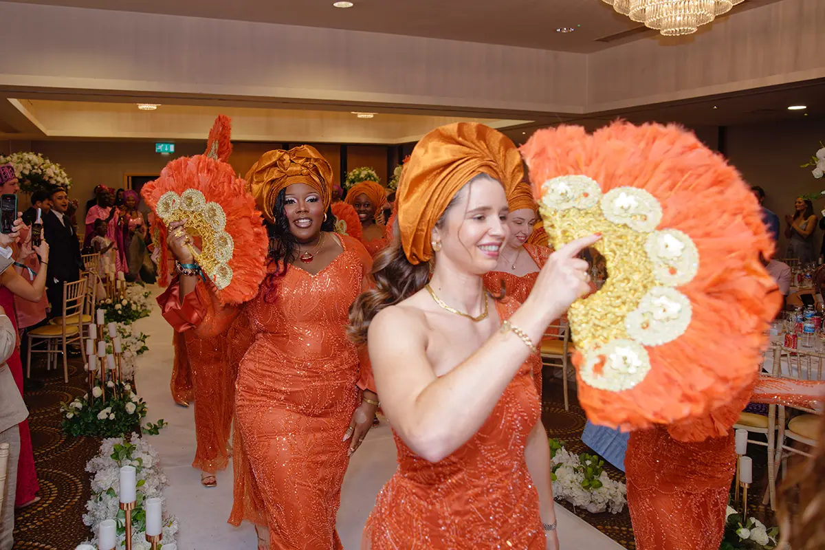 Ghanaian wedding reception dancing in London captured by Dare Photography
