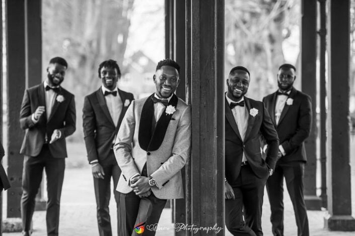 groom and groom men captured by affordable wedding photographer in London &ndash; Dare Photography