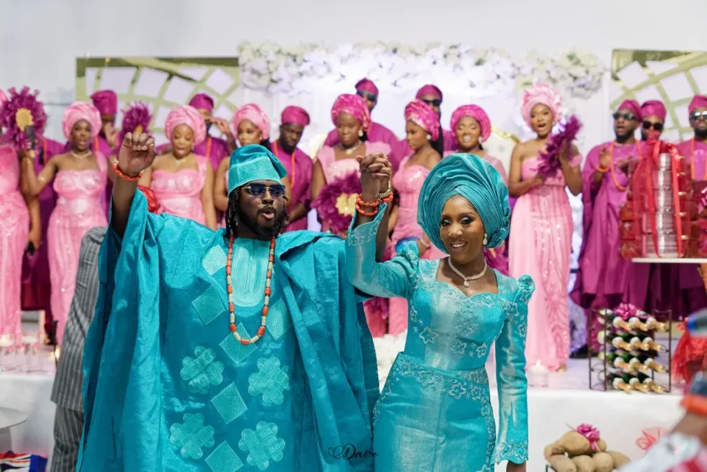 Nigerian wedding photographer in London capturing an elegant bride and groom portrait