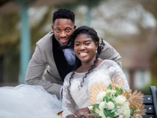 Affordable wedding photographer in London capturing a natural couple portrait