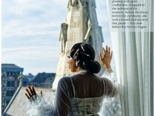 Journalist wedding photographer in London capturing a candid arrival moment before the ceremony