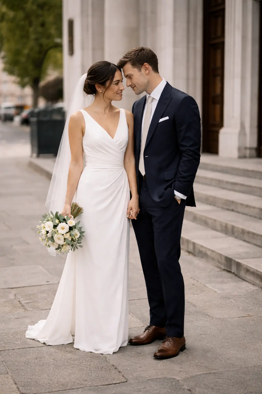 Newlyweds at Marylebone Town Hall