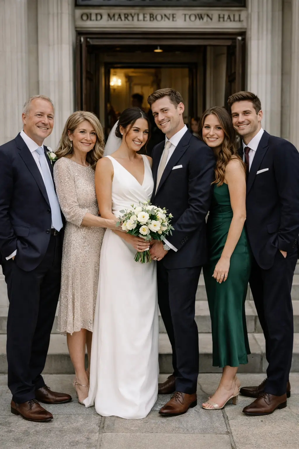 Newlyweds at Old Marylebone Town Hall